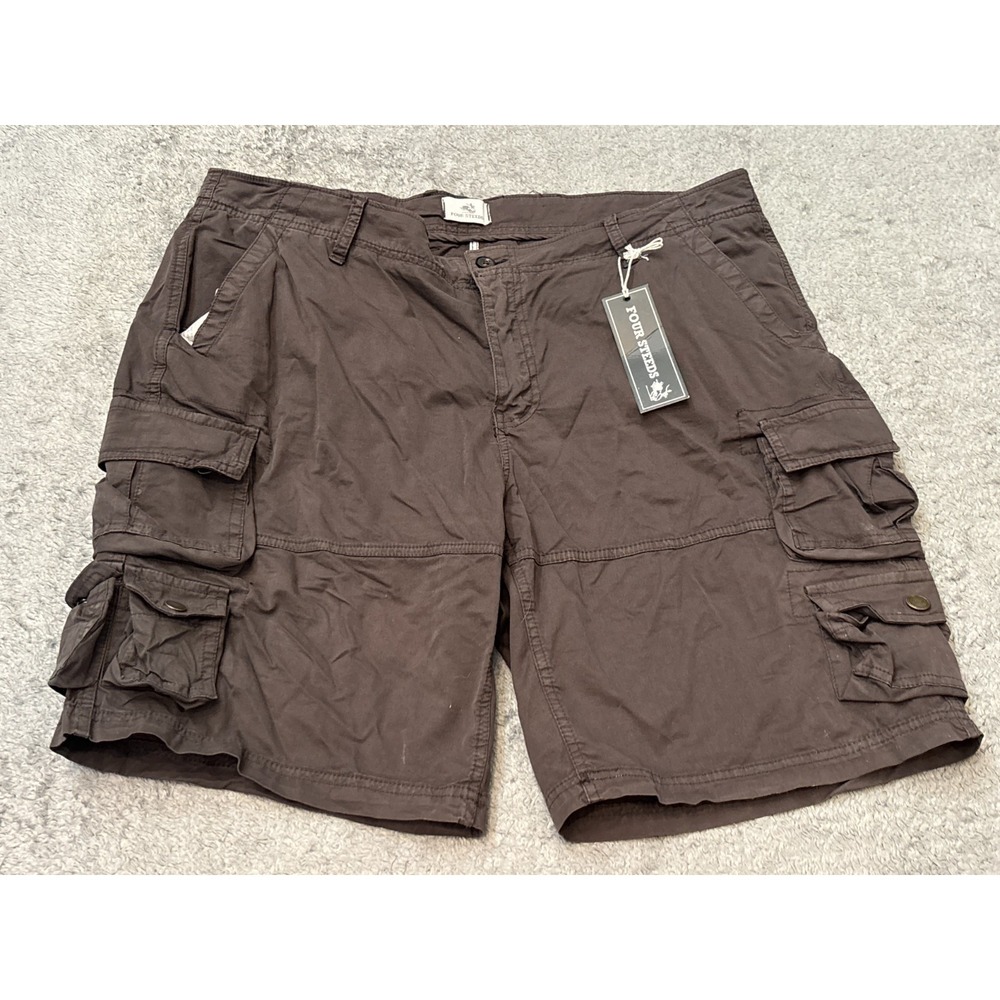 NWT Four Steeds Cargo Shorts Women's 18 Dark Gray Cotton Blend Pockets Casual